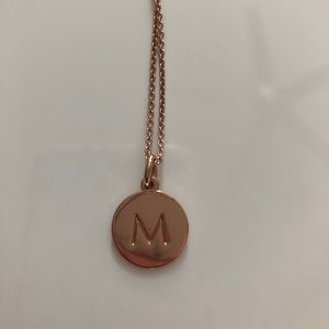 Kate Spade initial necklace rose gold